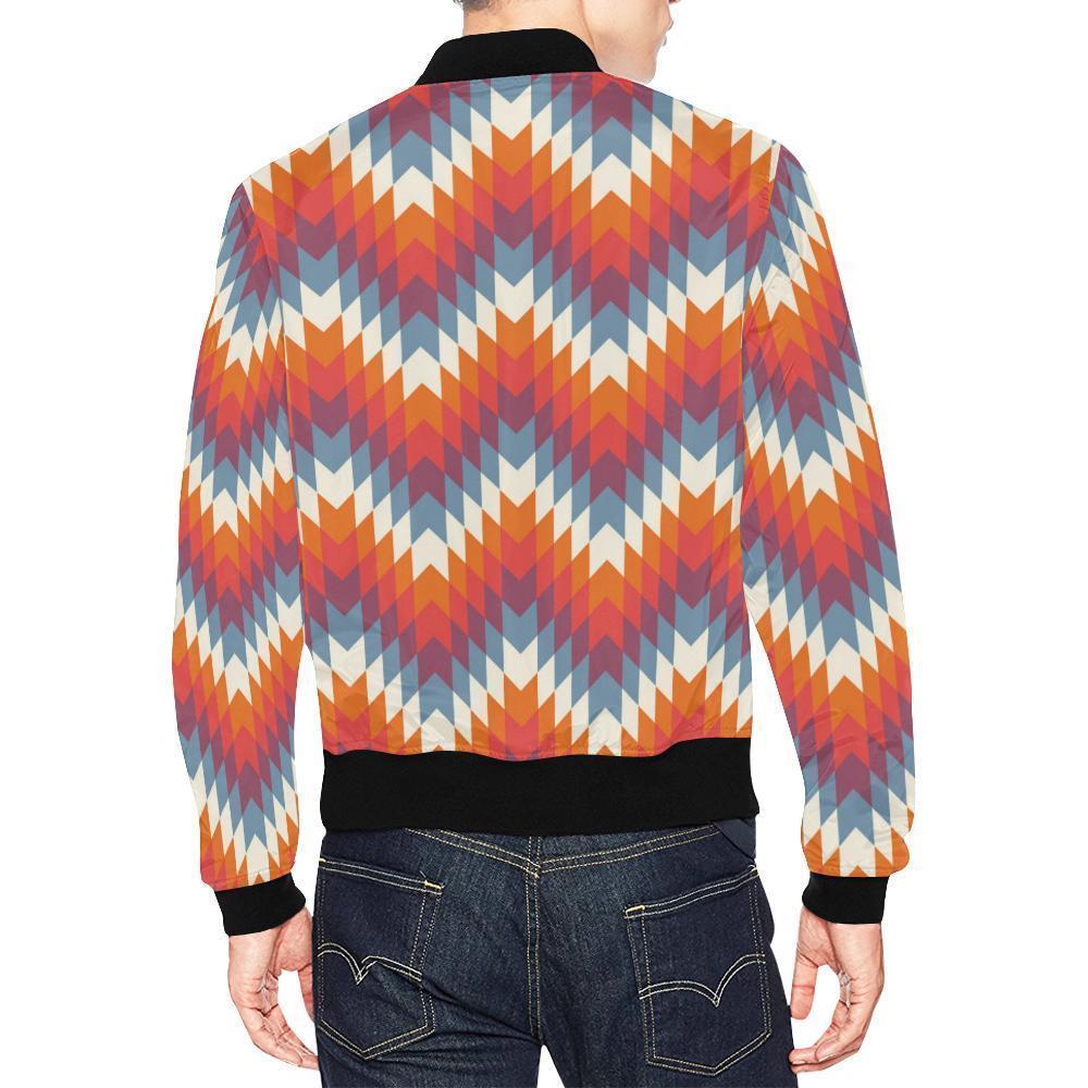 Indians Native American Navajo Aztec Tribal Print Men's Bomber Jacket-grizzshop