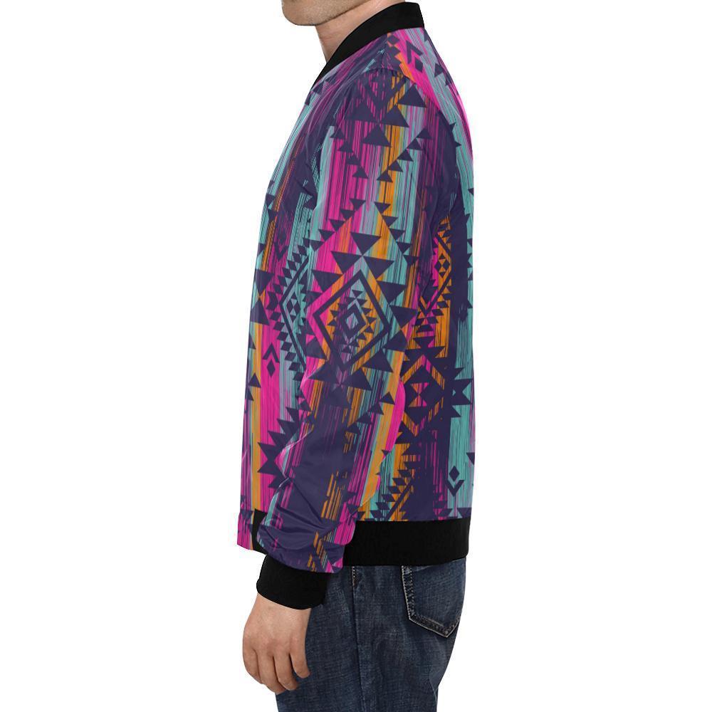 Indians Navajo Aztec Tribal Native American Print Men's Bomber Jacket-grizzshop