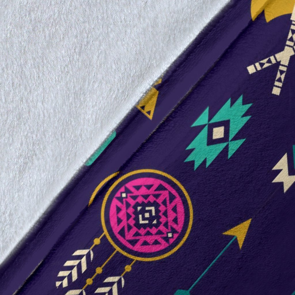 Indians Tribal Native Navajo American Aztec Print Blanket-grizzshop