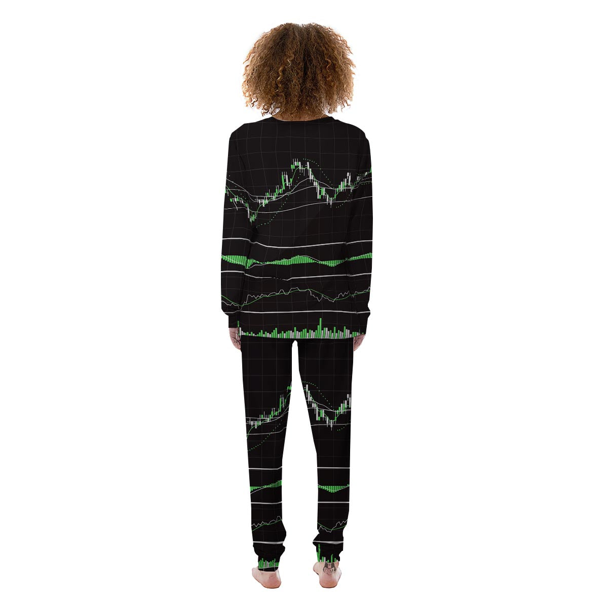 Indicators And Stock Candlestick Print Women's Pajamas-grizzshop