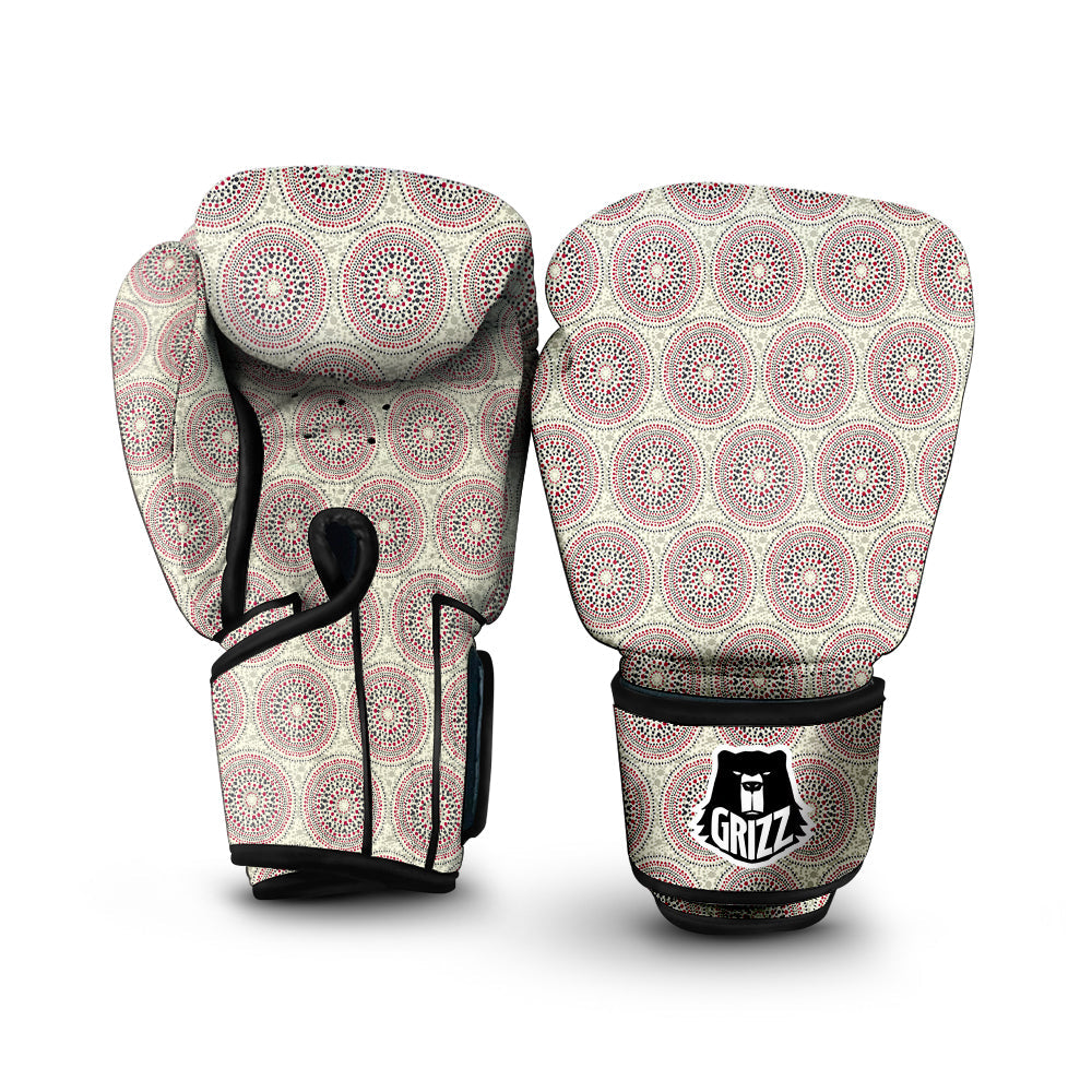 Indigenous Dot Aboriginal Print Pattern Boxing Gloves-grizzshop