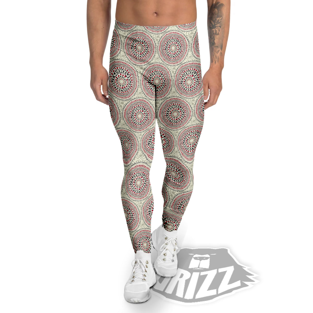 Indigenous Dot Aboriginal Print Pattern Men's Leggings-grizzshop