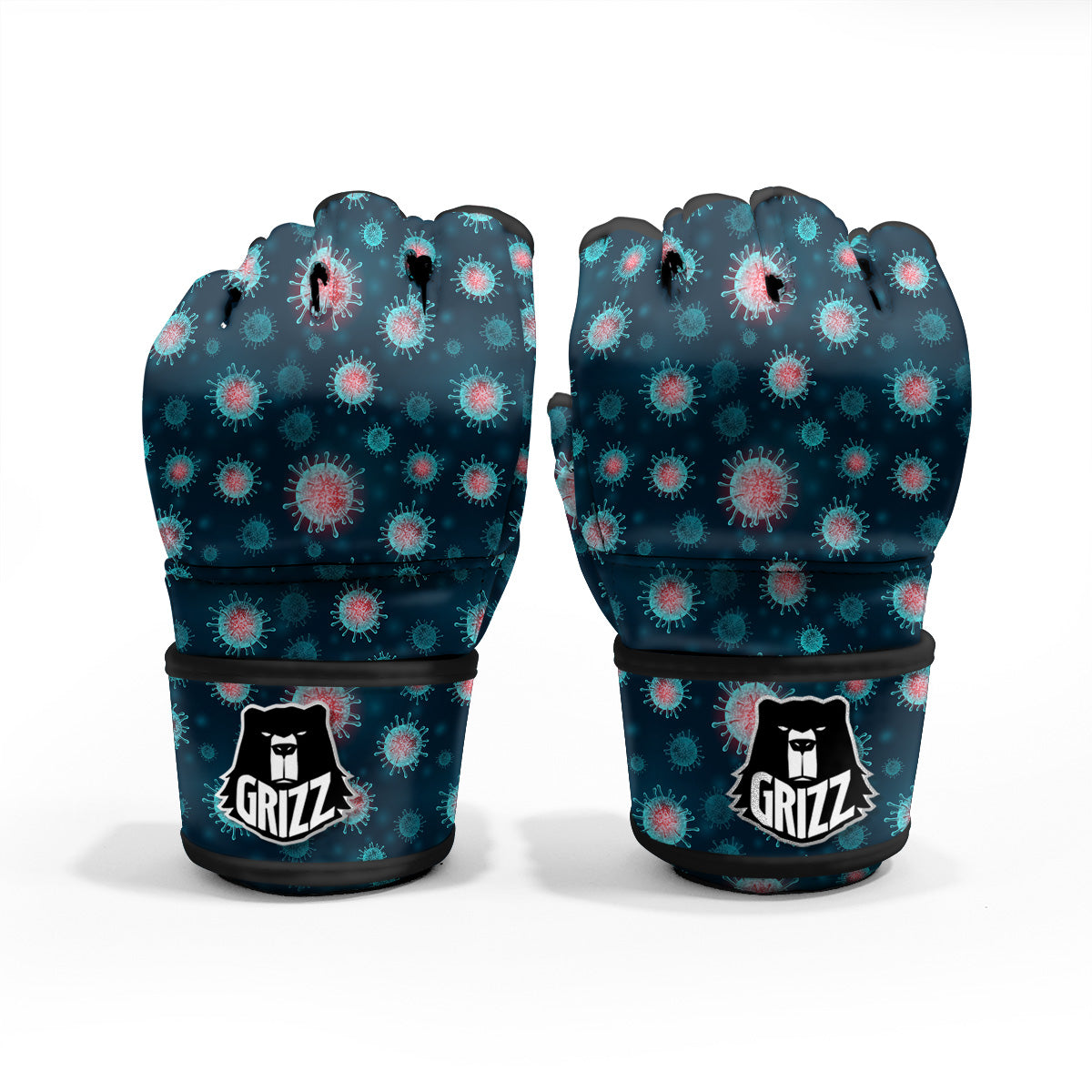 Infection Virus Print Pattern MMA Gloves-grizzshop
