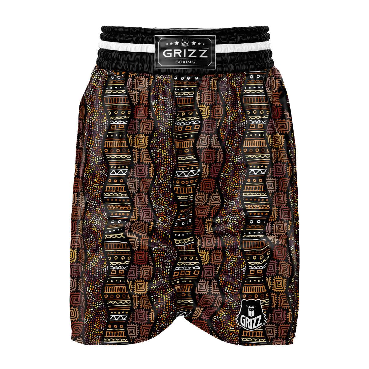 Inspired African Afro Print Pattern Boxing Shorts-grizzshop