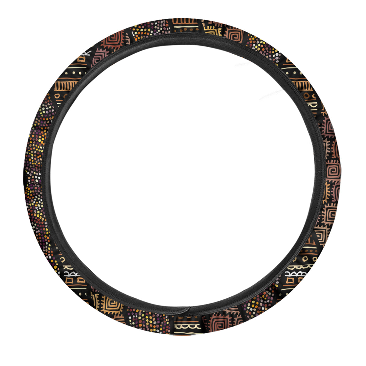 Inspired African Afro Print Pattern Car Steering Wheel Cover-grizzshop