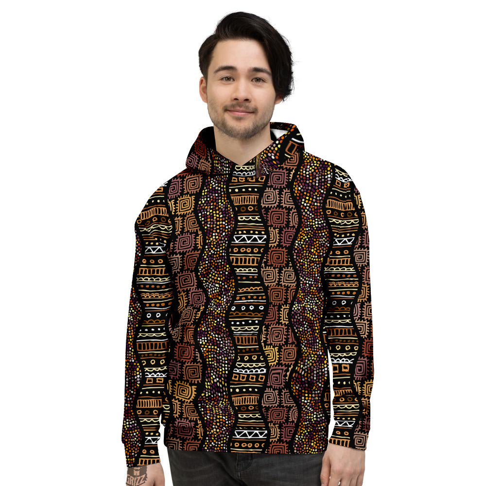 Inspired African Afro Print Pattern Men's Hoodie-grizzshop