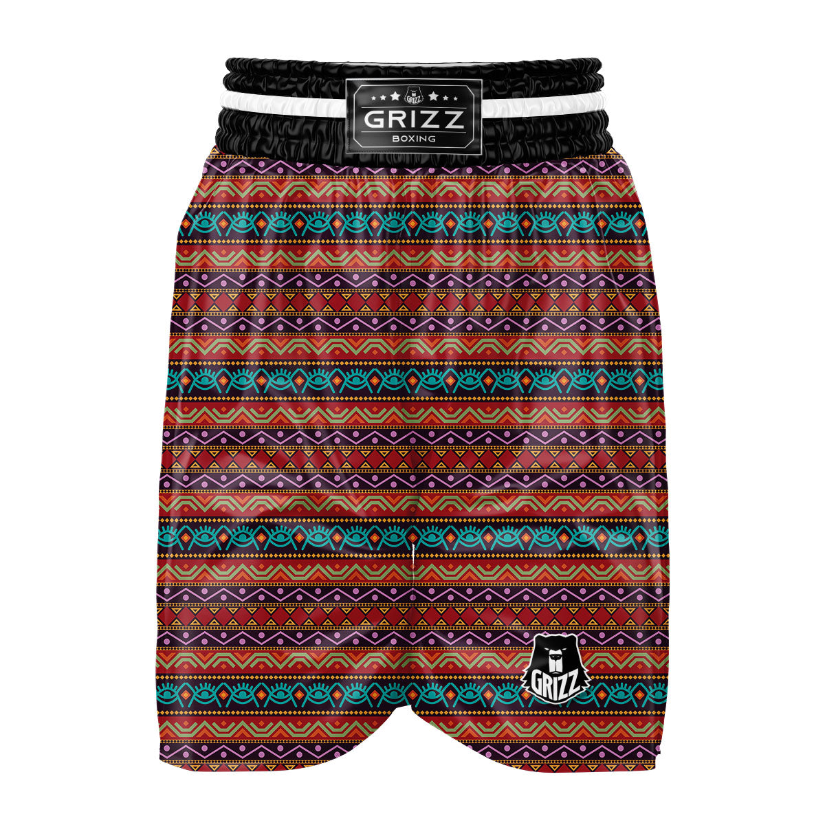 Inspired Afro Ethnic Print Boxing Shorts-grizzshop