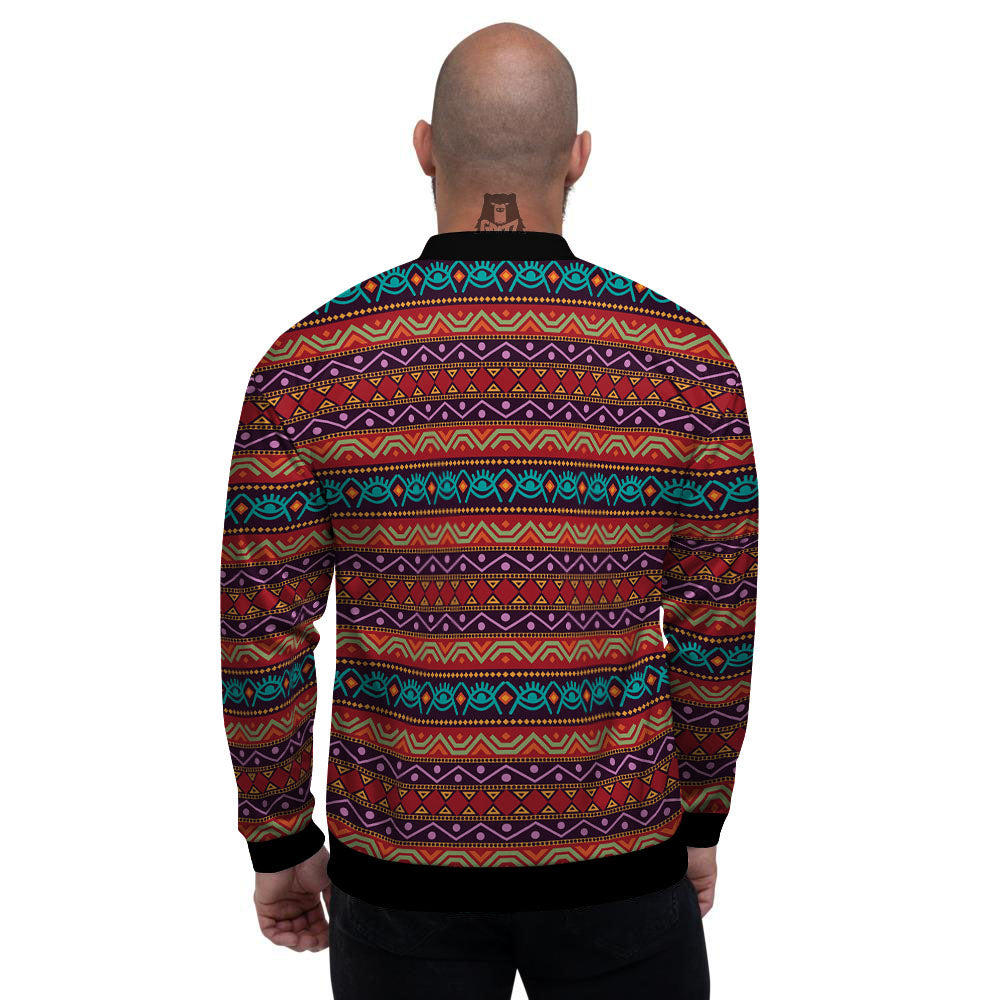 Inspired Afro Ethnic Print Men's Bomber Jacket-grizzshop
