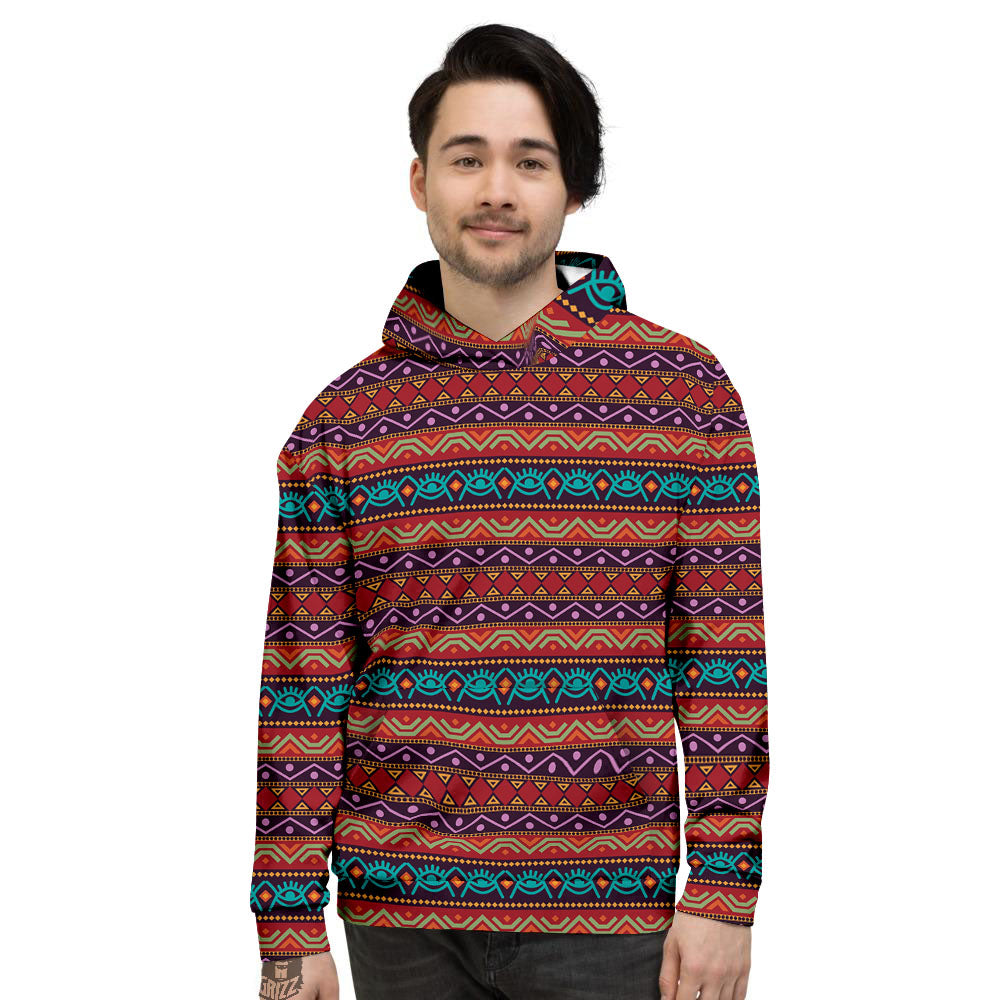 Inspired Afro Ethnic Print Men's Hoodie-grizzshop