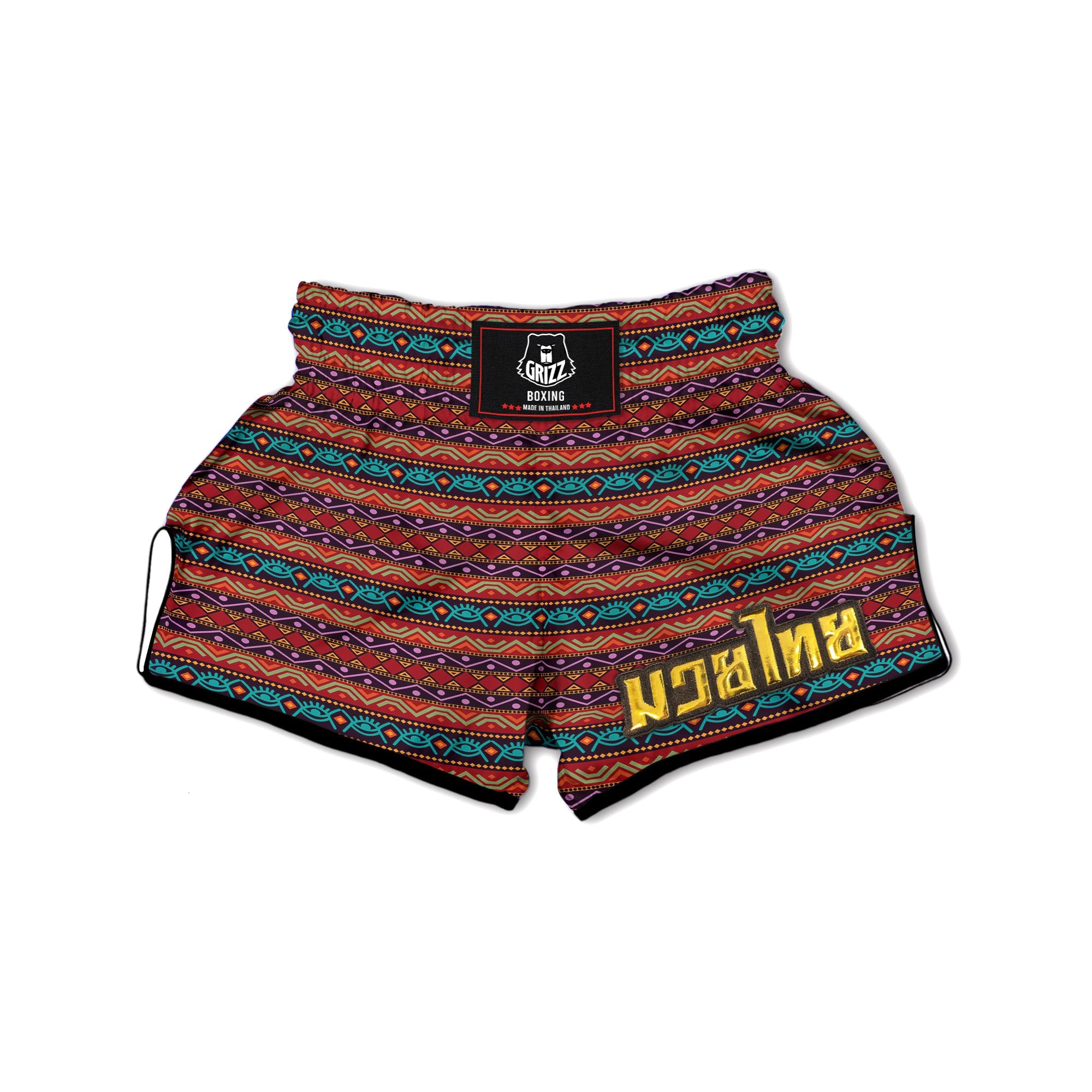 Inspired Afro Ethnic Print Muay Thai Boxing Shorts-grizzshop