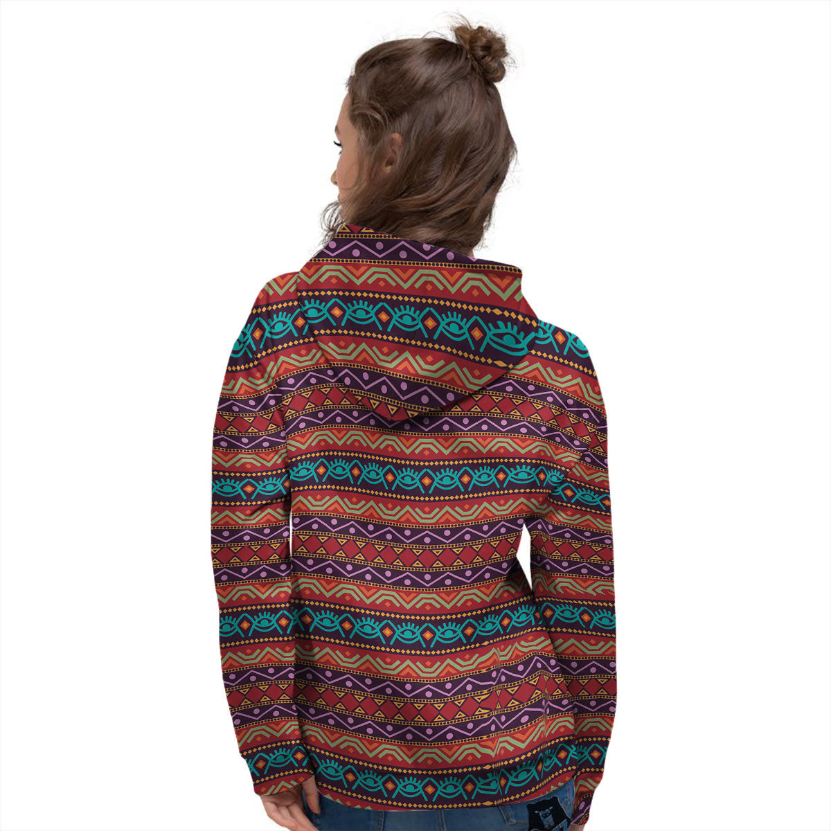 Inspired Afro Ethnic Print Women's Hoodie-grizzshop