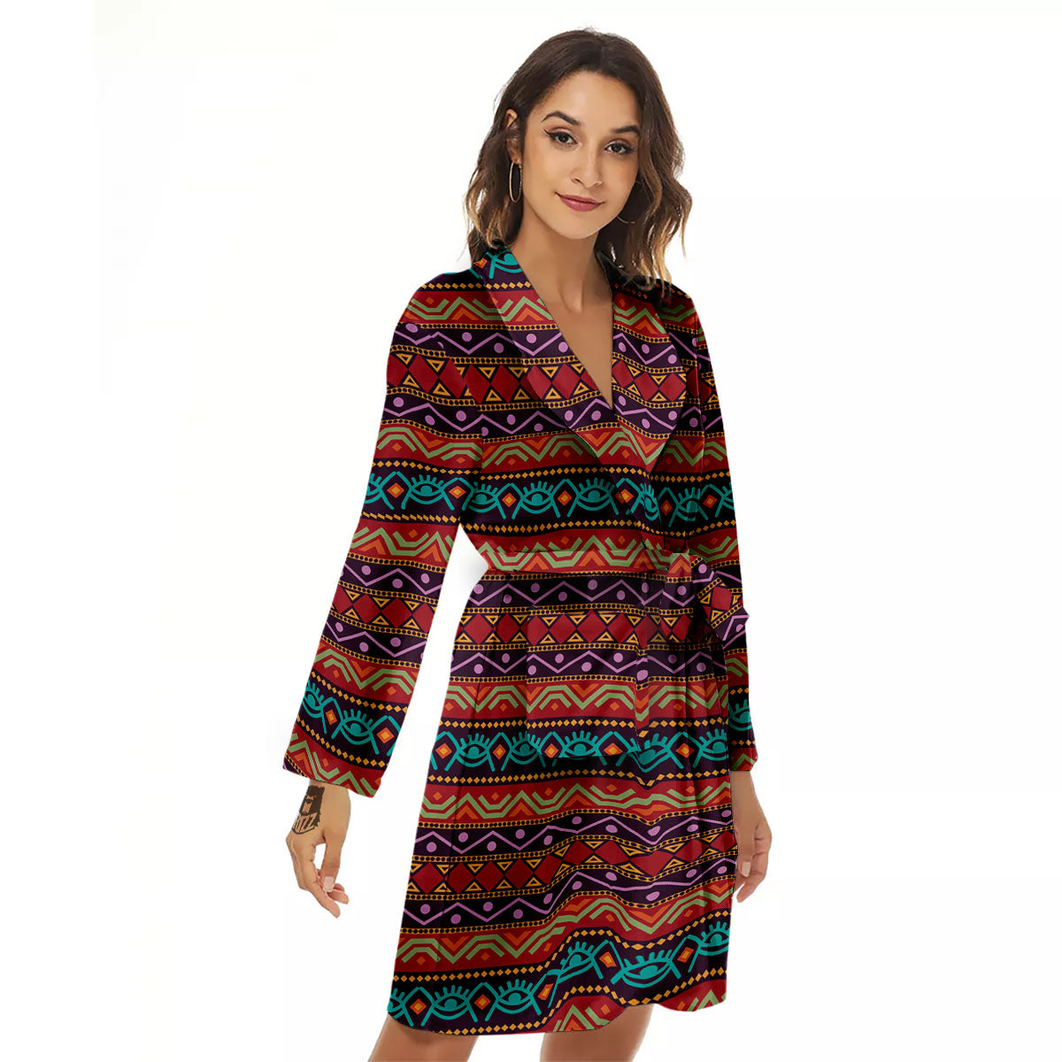 Inspired Afro Ethnic Print Women's Robe-grizzshop
