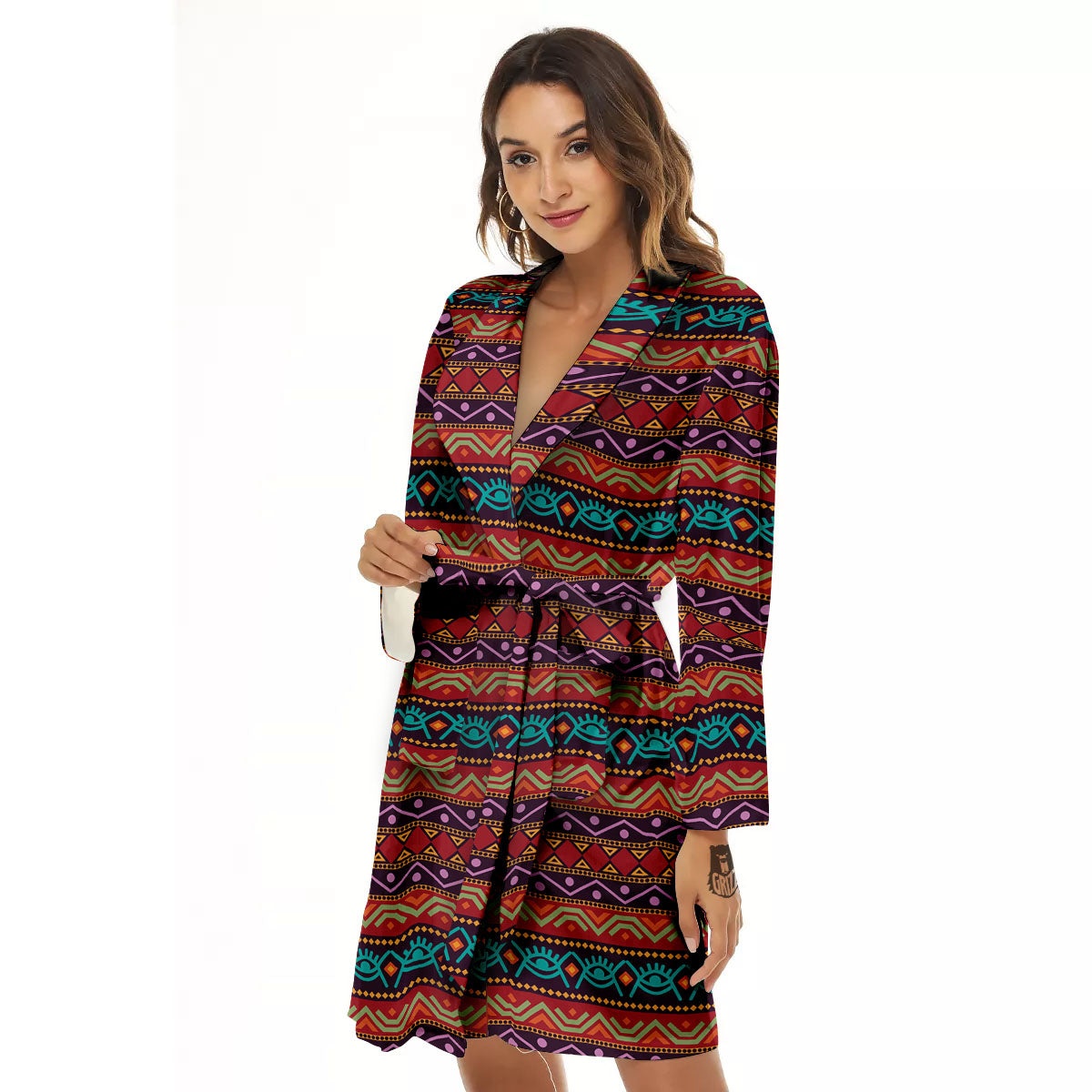 Inspired Afro Ethnic Print Women's Robe-grizzshop
