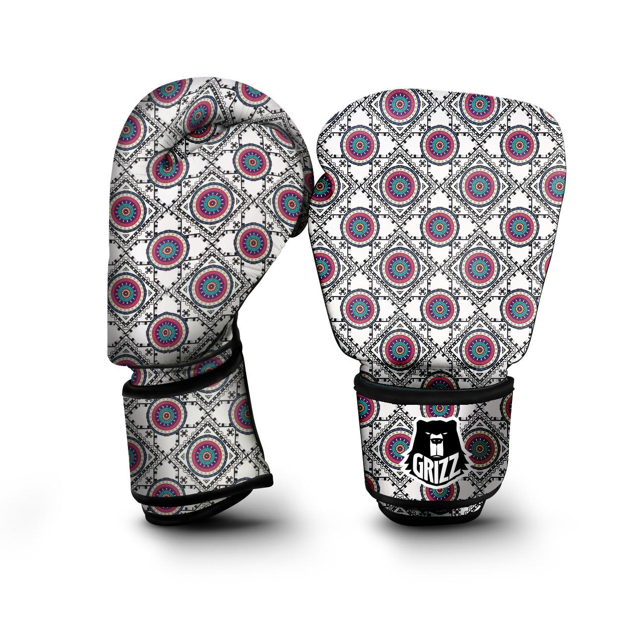 Inspired Native Indian Print Pattern Boxing Gloves-grizzshop