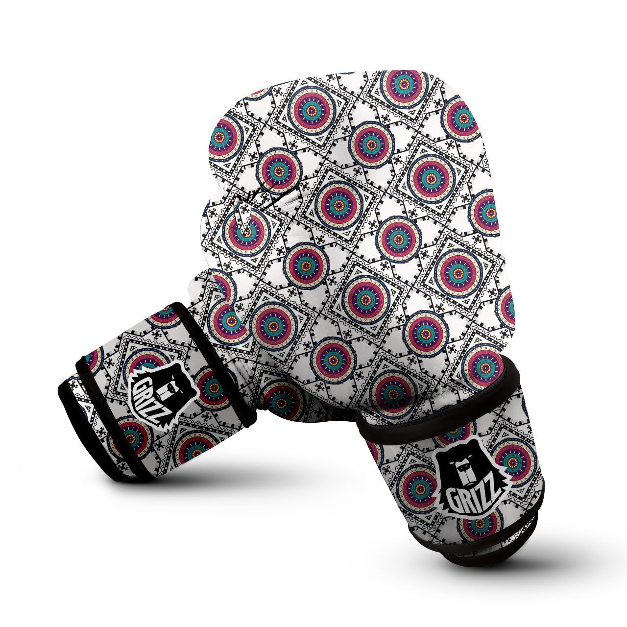 Inspired Native Indian Print Pattern Boxing Gloves-grizzshop
