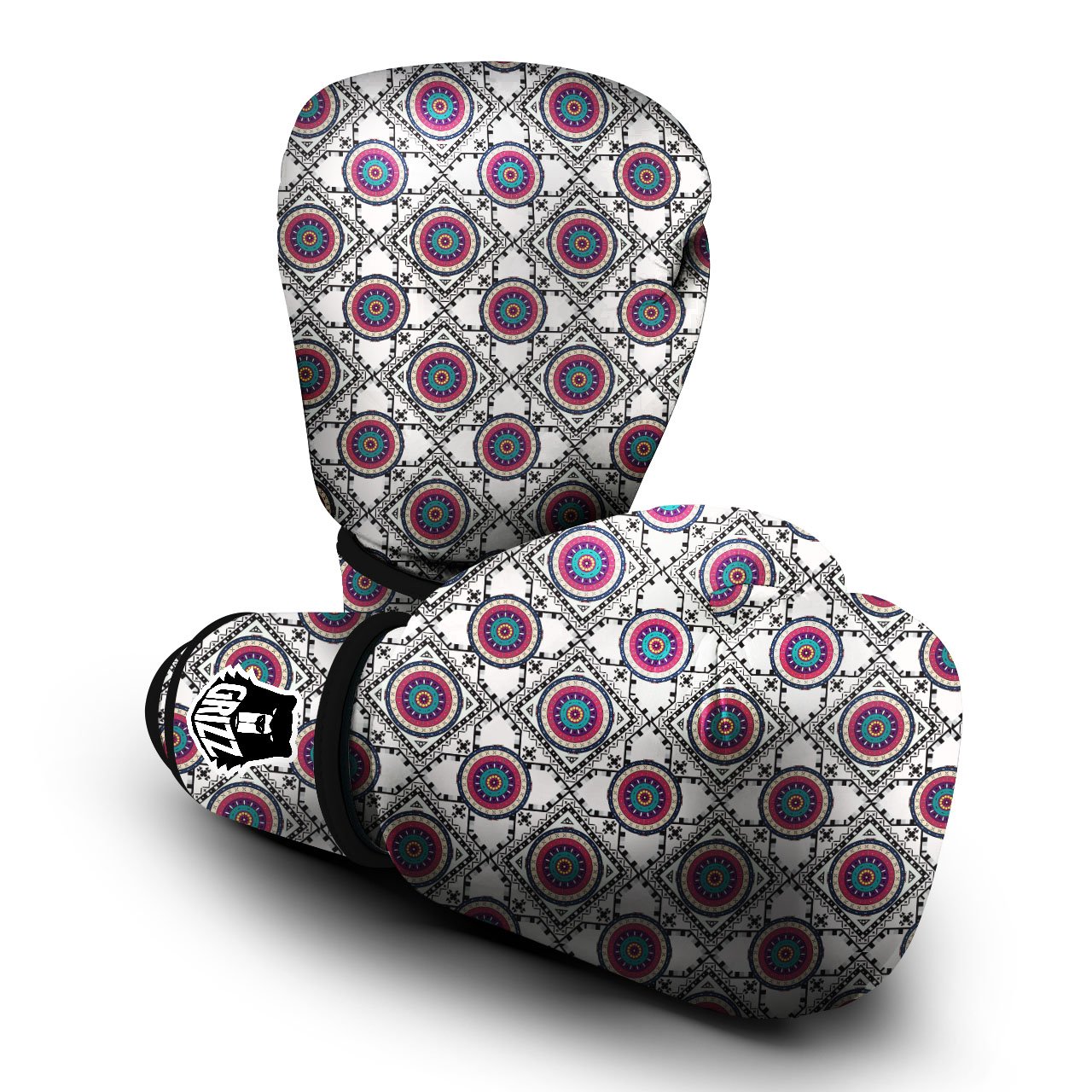 Inspired Native Indian Print Pattern Boxing Gloves-grizzshop