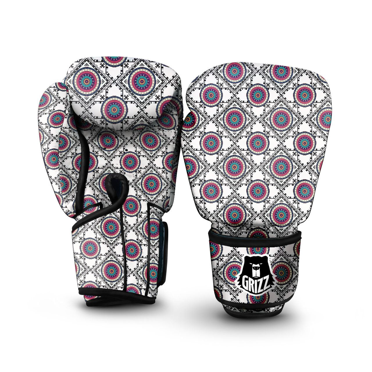 Inspired Native Indian Print Pattern Boxing Gloves-grizzshop
