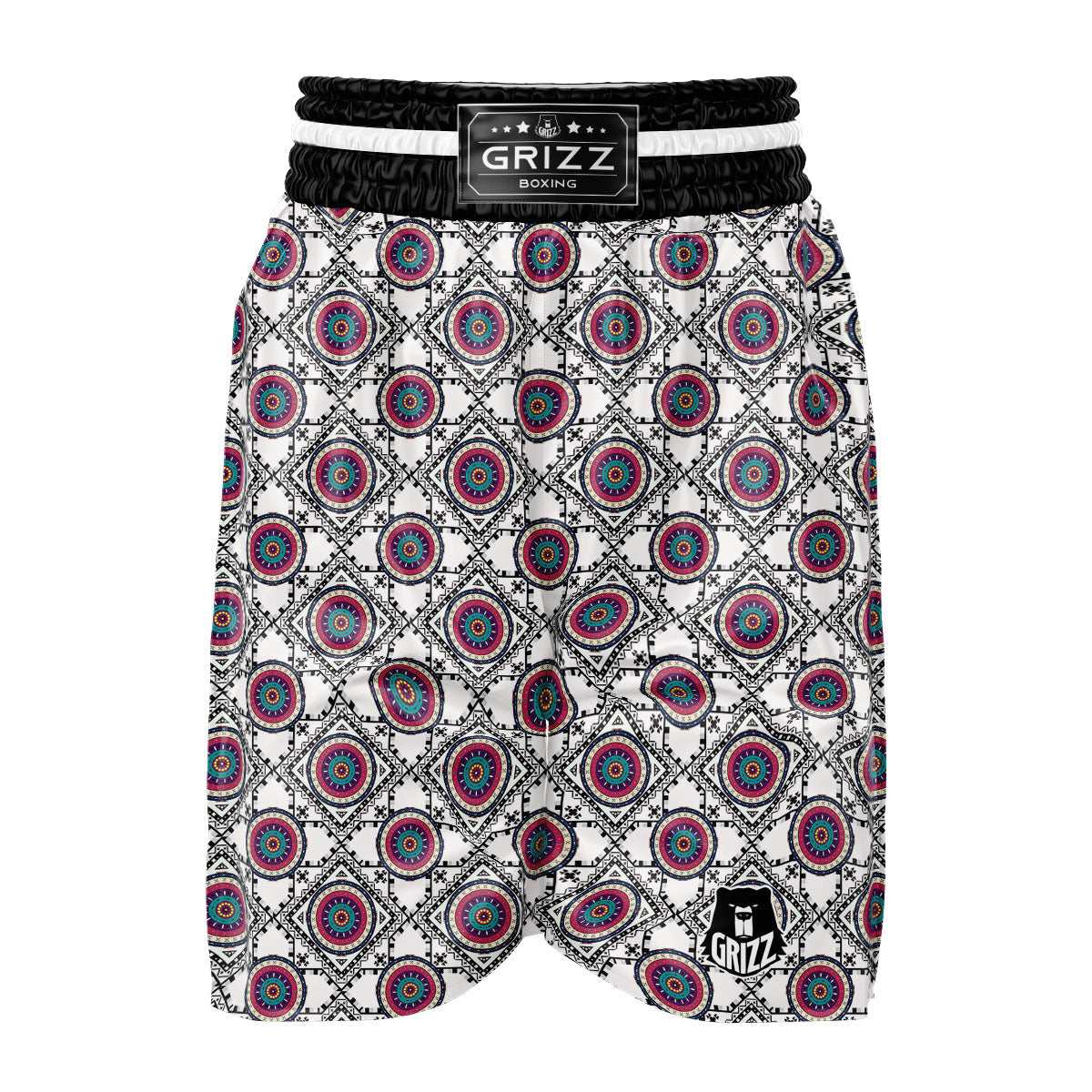 Inspired Native Indian Print Pattern Boxing Shorts-grizzshop