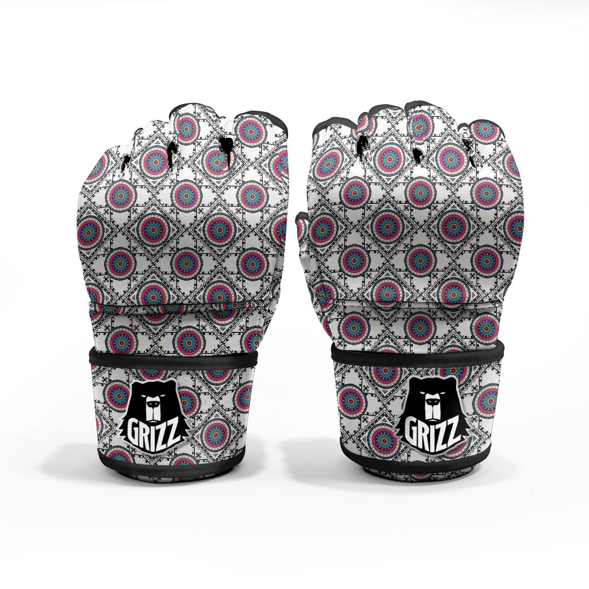 Inspired Native Indian Print Pattern MMA Gloves-grizzshop