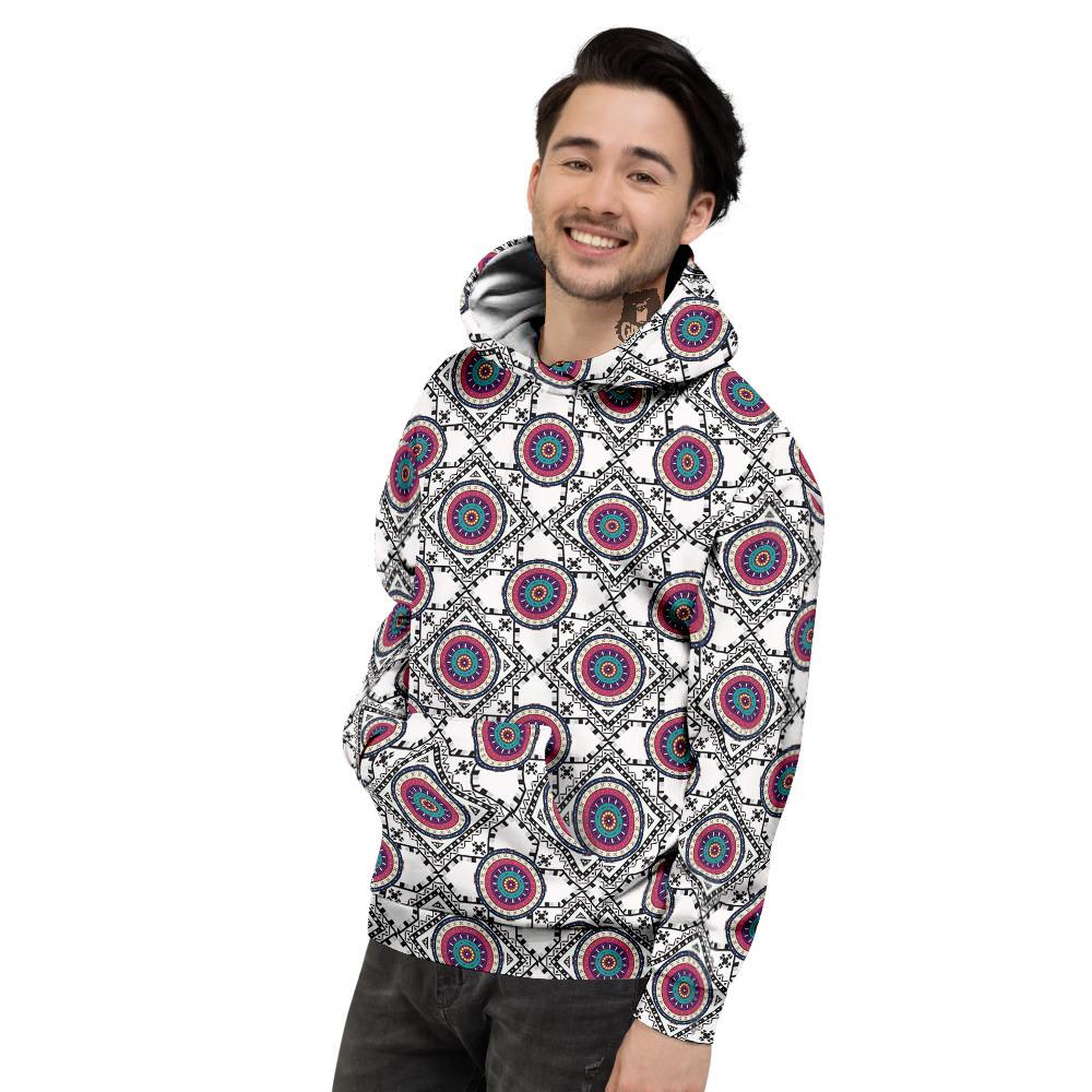 Inspired Native Indian Print Pattern Men's Hoodie-grizzshop