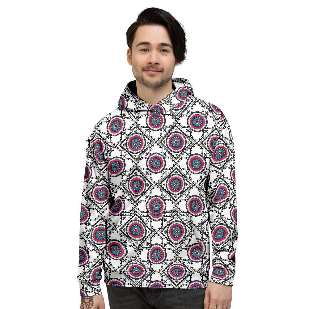 Inspired Native Indian Print Pattern Men's Hoodie-grizzshop