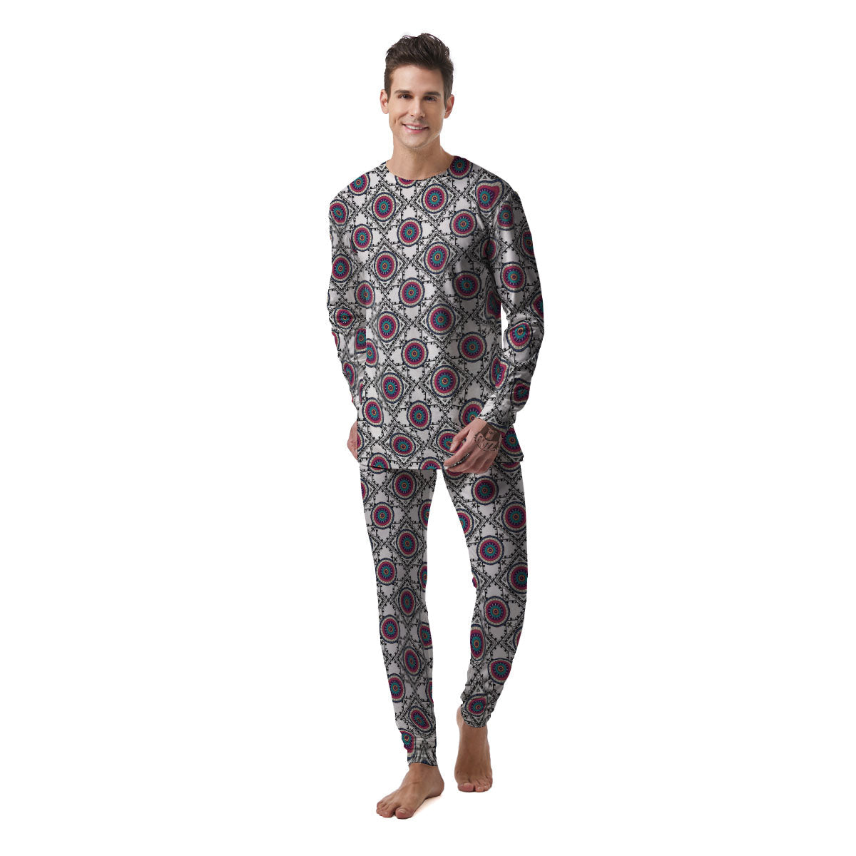 Inspired Native Indian Print Pattern Men's Pajamas-grizzshop