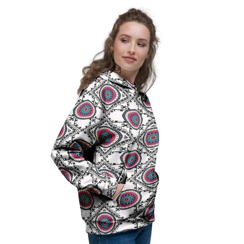 Inspired Native Indian Print Pattern Women's Hoodie-grizzshop