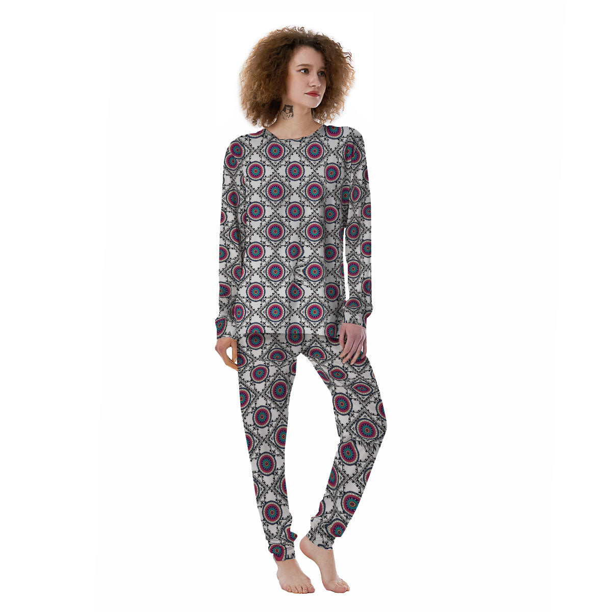 Inspired Native Indian Print Pattern Women's Pajamas-grizzshop