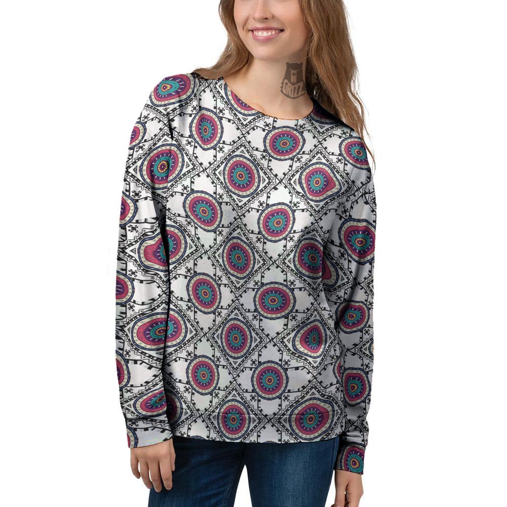 Inspired Native Indian Print Pattern Women's Sweatshirt-grizzshop