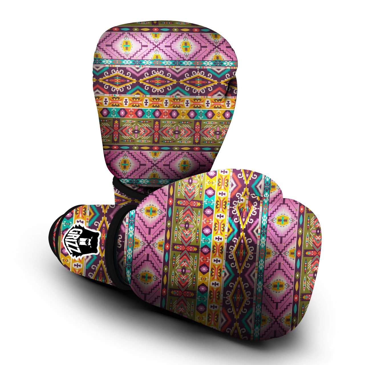 Inspired Native Print Pattern Boxing Gloves-grizzshop