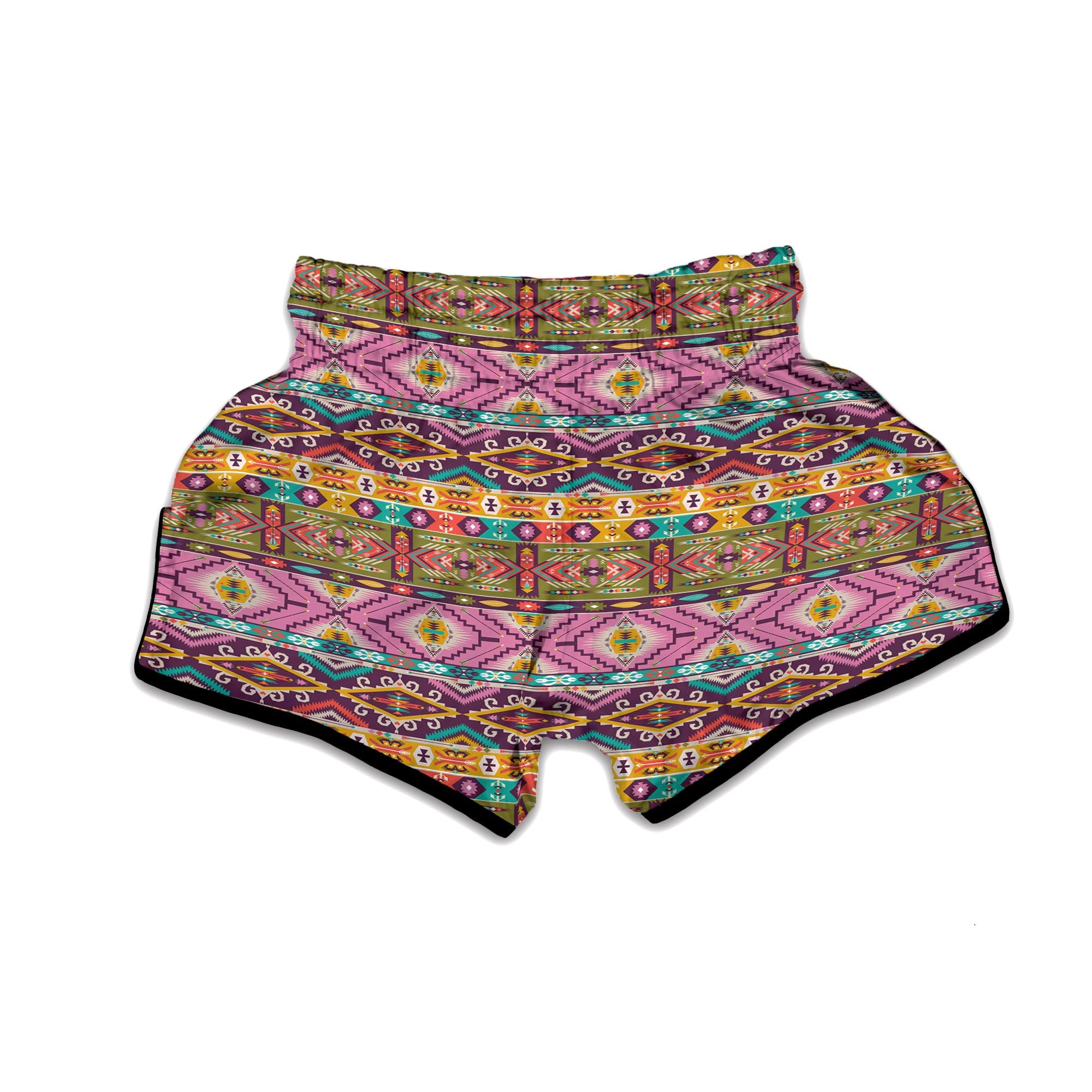 Inspired Native Print Pattern Muay Thai Boxing Shorts-grizzshop