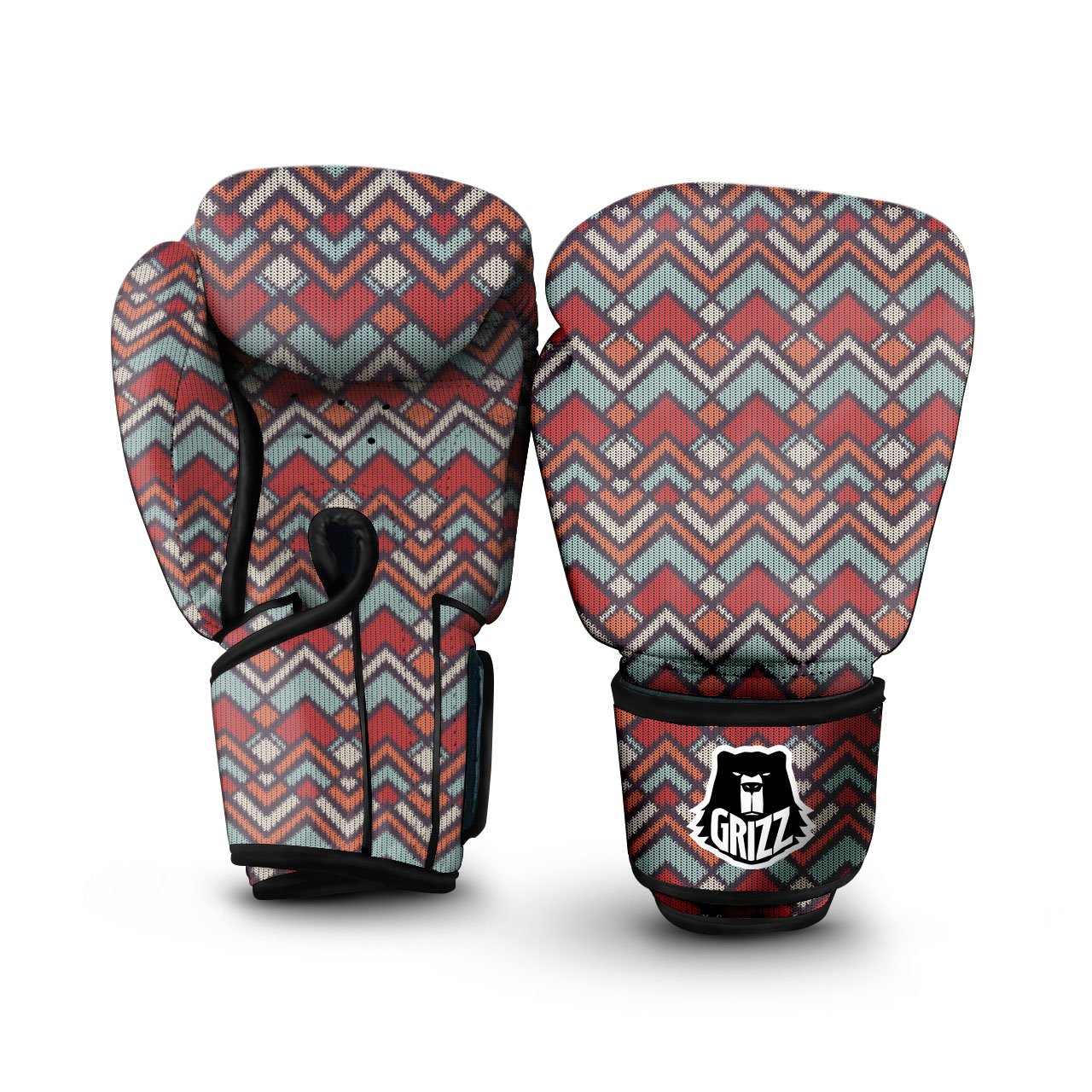Inspired Native Tribal Print Pattern Boxing Gloves-grizzshop