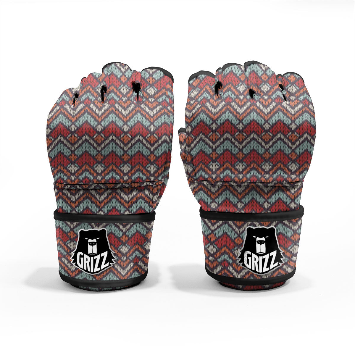 Inspired Native Tribal Print Pattern MMA Gloves-grizzshop