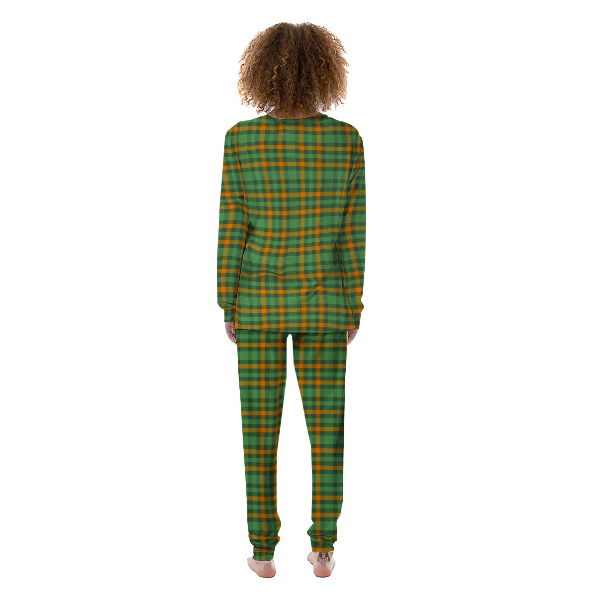Irish Plaid Themed Print Pattern Women's Pajamas-grizzshop