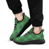 Irish Tartan Saint Patrick's Day Print Pattern Black Athletic Shoes-grizzshop