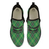 Irish Tartan Saint Patrick's Day Print Pattern Black Athletic Shoes-grizzshop