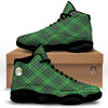 Irish Tartan Saint Patrick's Day Print Pattern Black Basketball Shoes-grizzshop