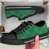 Irish Tartan Saint Patrick's Day Print Pattern Black Low Top Shoes-grizzshop