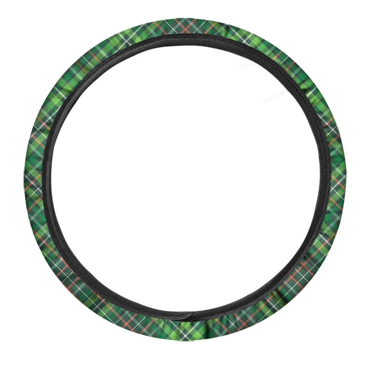 Irish Tartan Saint Patrick's Day Print Pattern Car Steering Wheel Cover-grizzshop