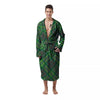 Irish Tartan Saint Patrick's Day Print Pattern Men's Robe-grizzshop