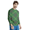 Irish Tartan Saint Patrick's Day Print Pattern Men's Sweatshirt-grizzshop