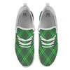 Irish Tartan Saint Patrick's Day Print Pattern White Athletic Shoes-grizzshop