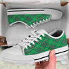 Irish Tartan Saint Patrick's Day Print Pattern White Low Top Shoes-grizzshop