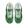 Irish Tartan Saint Patrick's Day Print Pattern White Sneaker-grizzshop