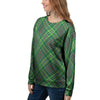 Irish Tartan Saint Patrick's Day Print Pattern Women's Sweatshirt-grizzshop