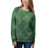 Irish Tartan Saint Patrick's Day Print Pattern Women's Sweatshirt-grizzshop