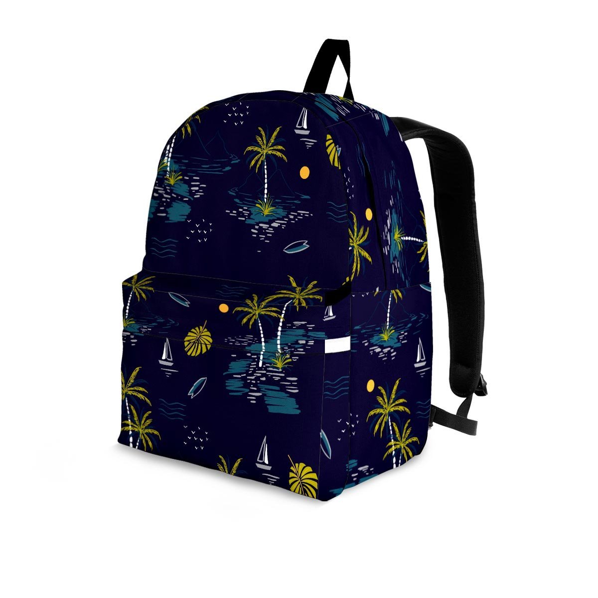 Island Palm Tree Hawaiian Print Backpack-grizzshop