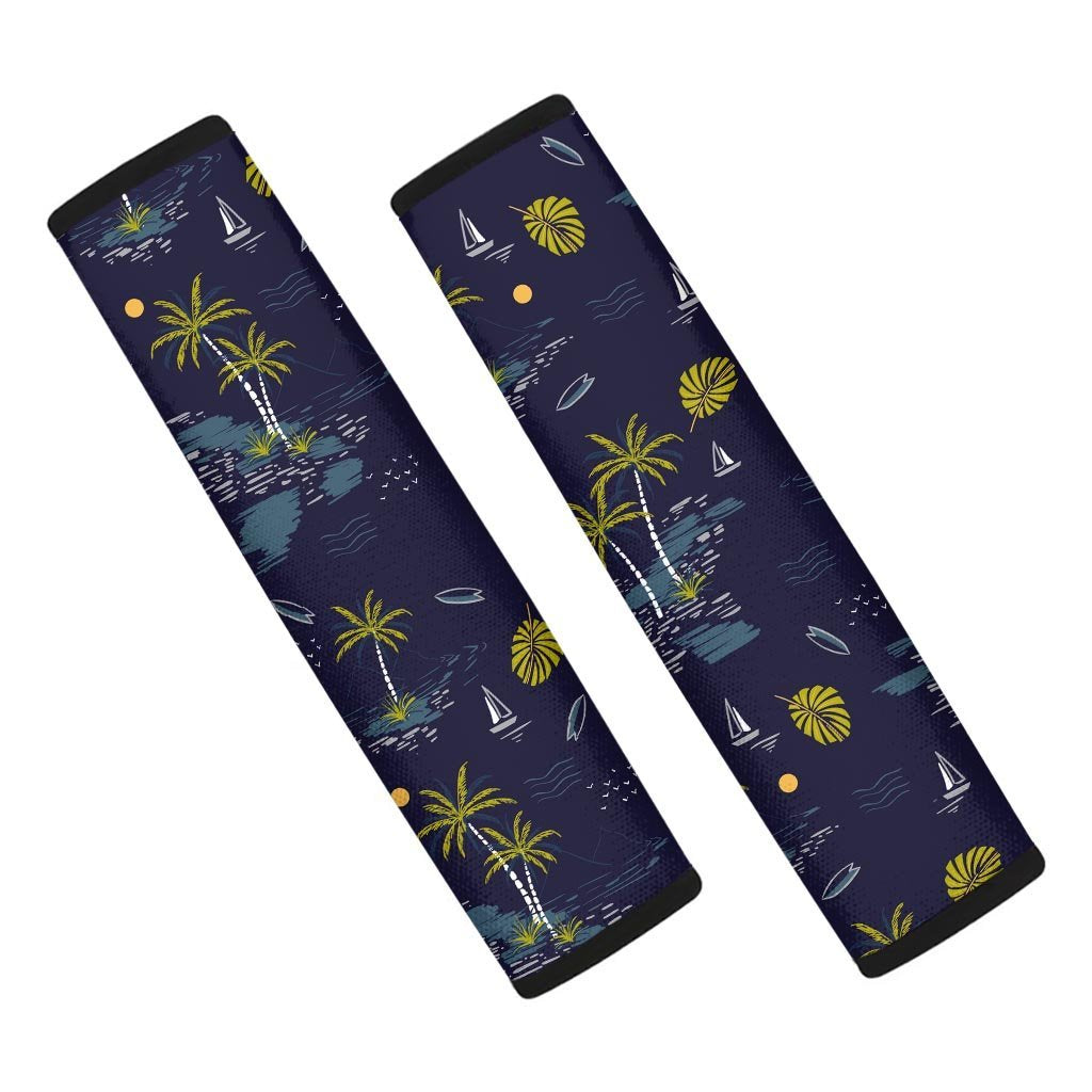 Island Palm Tree Hawaiian Print Seat Belt Cover-grizzshop