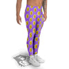 Isometric Gold Dollar Print Pattern Men's Leggings-grizzshop