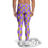 Isometric Gold Dollar Print Pattern Men's Leggings-grizzshop